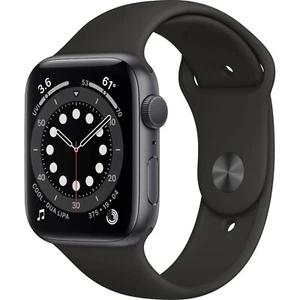 Apple Watch Series 6 44 mm gris espacial aluminio negro banda deportiva GPS M00H3LL/A - Imagen 1 de 7