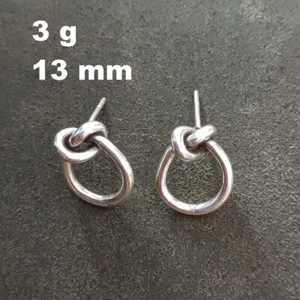 ARTISAN SILVER EARRINGS CRAFT VINTAGE DANGLES 3g STUD Twilight Teardrops #A207 - Picture 1 of 5