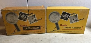 Vintage Kodak B-C / Standard Flasholder in Box with Bracket - Lot of 2 -Untested - Picture 1 of 8