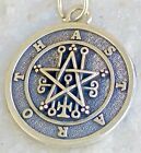 Sterling Silver 925 Seal of Astaroth Sigil demonic Solomon Lesser Key Pendant 