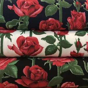 Rose Floral Blenders 100% Cotton Fabric FQ Craft Quilting Patchwork Material - Picture 1 of 7