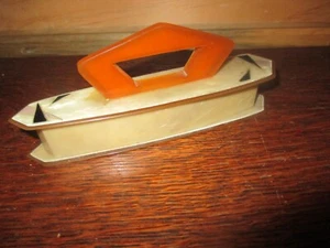 Elegante MCM Vintage BAQUELITA? Tampón de uñas Art Deco-ish Vanity en estuche - años 30 - Imagen 1 de 8