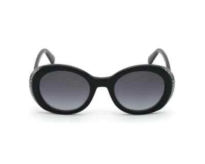 Marco de gafas de sol Swarovski SK281 05B negro ovalado cristales de plástico 50-21-140 Foto 1 de 3