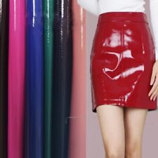 Stretch Shiny Glossy Leather Fabric Solid Mirror Fabric DIY Sewing Dress Stage