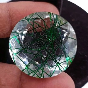 90.00 CT Top Quality Green Rutilated Quartz IGL Certified Oval Cut Gemstone SA - Picture 1 of 8