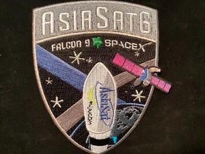SPACEX FALCON 9 ASIASAT 6 AUTHENTIC PATCH - Picture 1 of 2