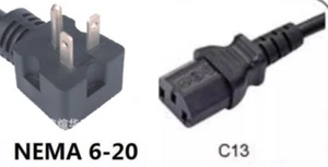 BITMAIN PSU 220v 240v HEAVY DUTY Power Cord Cable Antminer S9 L3 NEMA 6-20 3FT - Picture 1 of 2