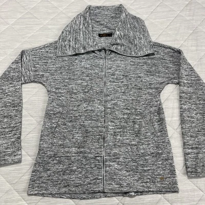 Sudadera Studio By Energy Zone para mujer pequeña gris de gran tamaño capucha cuello cremallera completa Foto 1 de 4