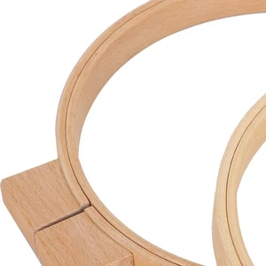 Thick Sewing Tools 2Pcs Oval Quilting Hoop Cross Stitch Frame Ring Wooden - Picture 1 of 12