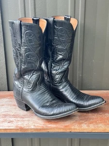 Cowboystiefel Lucchese Herren 8.0 D Schwarz 31235 USA Lizard’s - Bild 1 von 12