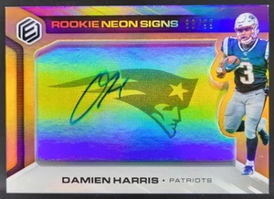 2019 Panini Elements Damien Harris Rookie Neon Signs Orange /99 RC Auto CK3 - Picture 1 of 10