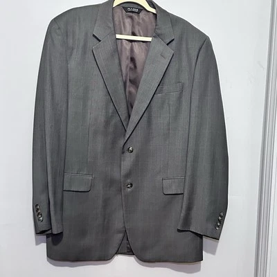 Abrigo Blazer Traje Deportivo JOS A BANK Gris Azul Sutil Ventana 46XL 100% Lana Foto 1 de 4