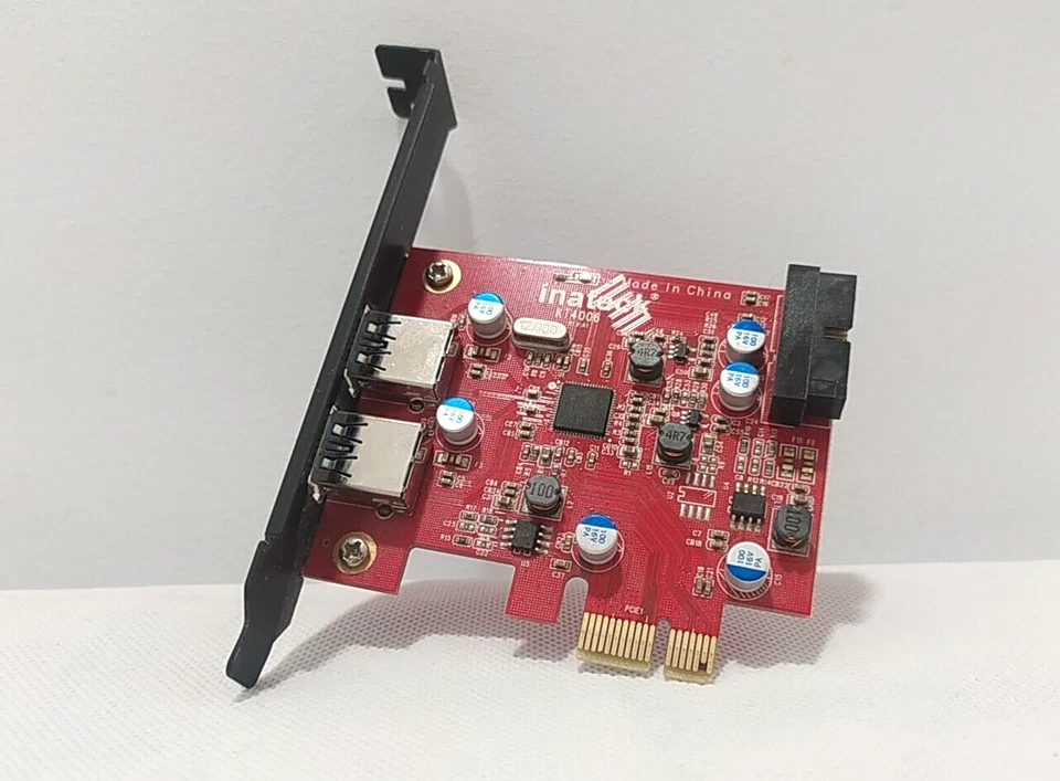 Tarjeta Inateck KT4006 2-Port USB 3.0 + 19-pin USB 3.0 intern Controller PCI-E  - Imagen 1 de 2
