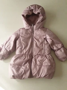 Baby Gap Puffer Hooded Fleece Lined Jacket Coat Toddler Girl 3 years Pink Purple - Picture 1 of 10