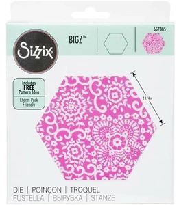 Sizzix Bigz Hexagon, 2 1/4" sides die #657885/660116 Retail $22.99 - Picture 1 of 12