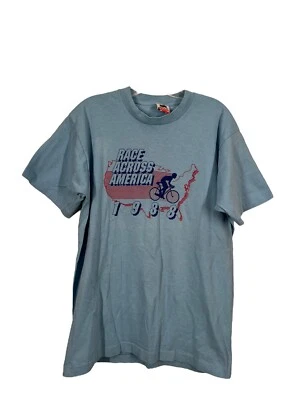 Camiseta De Colección 1988 RAAM Race Across America Bicicleta/Bicicleta Carreras Puntada Única L Foto 1 de 4