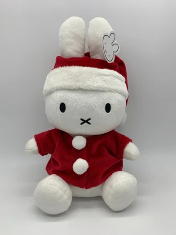 RARE NWT Nijntje Miffy 13" Bunny Christmas Plush in Santa Outfit Netherlands Cover