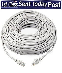 20m Ethernet Cable RJ45 CAT5e Network Fast Internet Patch Lead Premium Quality - Picture 1 of 12