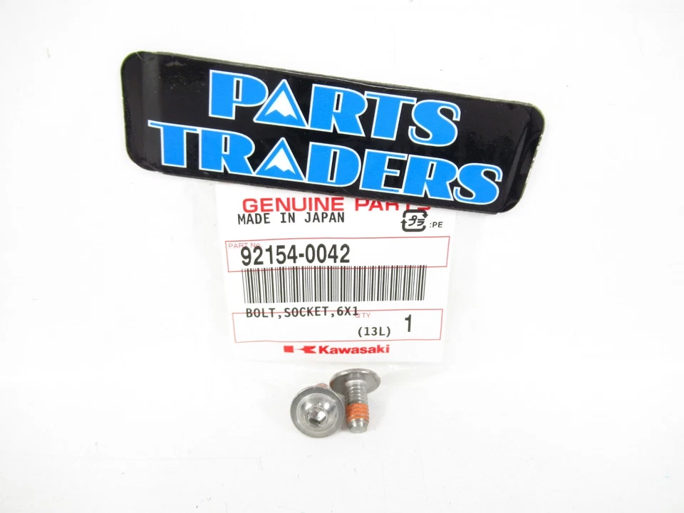 Genuine Kawasaki Socket Bolt 6X12 Set Of 2 KLX140 KLX140L KLX140G 92154-0042 - Image 1 of 1