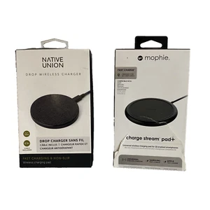 Mophie & Native Union QI Compatible Drop Chargers (2 pieces) New Open Box - Photo 1 sur 3