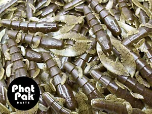 20ct 4" Bottom Licker Crawfish Bass Fishing Lure Floating Claws Jig Trailer - Picture 1 of 53
