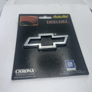 NEW CHEVY Auto Art Domed Emblemz Chroma 3-1/2”x1-1/2” sealed - Picture 1 of 4