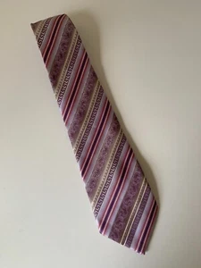 MENS TIE BY CARLO VISCONTI DESIGNED IN ITALY Purple Wide Tie 10cms - Picture 1 of 9