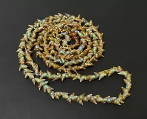 VINTAGE TASMANIAN ABORIGINAL MAIREENER SHELL NECKLACE LONG STRAND 135cms - Picture 1 of 15
