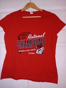 Georgia Bulldogs Women's Medium 2021 National Champions T-Shirt Short Sleeve - Picture 1 of 7