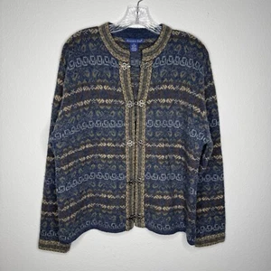Eagles Eye 100% Wool Cardigan with Metal Clasps Womens Size M Vintage - Picture 1 of 6