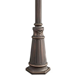 72 Inch Outdoor Post - Aluminum Post with Decorative Base-Londonderry Finish - - Picture 1 of 4
