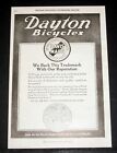 1919 OLD MAGAZINE PRINT AD, DAYTON BICYCLES, A MARK OF DISTINCTION AND QUALITY!