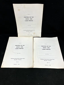 PRINTING ON THE XEROX 9700 LASER PRINTER GUIDE PART 1,2,4 BY GERRY CLARK, 1985 - Picture 1 of 8