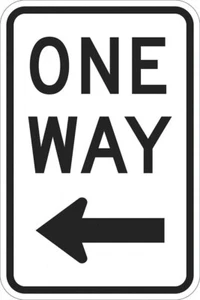 P-T Templet ""One Way"" Schild mit Pfeil nach links | 12"" x 18"" 3M hohe Intensität - Bild 1 von 3