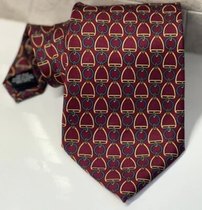 Paolo Gucci Tie Mens Horse Bit Equestrian Silk Luxury Necktie Italy Classic VTG - Picture 1 of 6