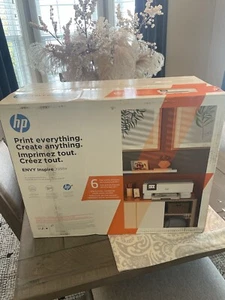 HP ENVY Inspire 7255e Wireless Inkjet All-in-One Printer - White/Beige New!! - Picture 1 of 5