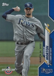 2020 Topps Opening Day CHARLIE MORTON Blue Foil #113 Rays QTY Avail - Picture 1 of 1