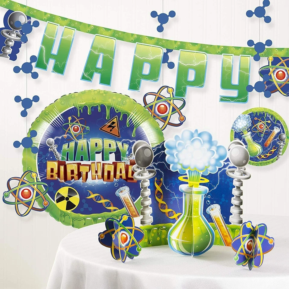 Mad Scientist Big Bang Birthday Party Decorations Kit - Image 1 of 4