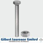 Hexagon Set Bolts & Hex Nuts -Stainless Steel- Various Lengths - M6 M8 M10 M12 