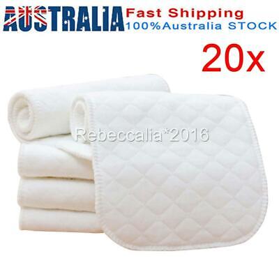 20PCS Reusable Cotton Baby Cloth Diaper Nappy Liners Insert 6-Layer AUS • 21.85$