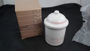 Tarro boticario de porcelana vintage Avon 1987 nuevo en caja - Imagen 1 de 5