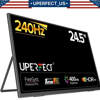 UPERFECT 240Hz Portable Monitor, 24.5" FHD Gaming for Computer Monitor FreeSync - Image 1 of 4
