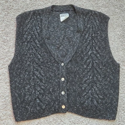 Verdadero Chaleco Tejido Grueso Recortado De Colección Espirit Para Mujer Talla Grande M   Foto 1 de 4