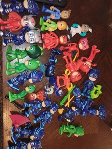 PJ Masks Toy Huge Lot Figures 24 Figures Accessories Toy Lot Gecko Catboy Owl - Picture 1 of 6
