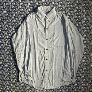 Vintage 70er Jahre? Blaues Chambray Button Down Hemd Baumwolle Herren XXL - Bild 1 von 9