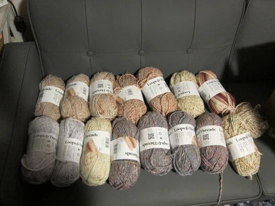 Lote de 13 bucles completos y 3 parciales e hilos multi jaspeados colores surtidos NOS Foto 1 de 4