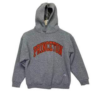 Vintage PRINCETON Hoodie Russel Athletic Youth M Gray Preppy Ivy League Tigers  - Picture 1 of 7
