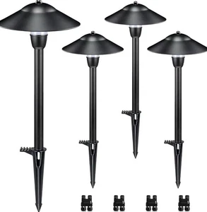 SUNVIE Low Voltage Pathway Lights LED Landscape Lights Low Voltage 3W 12-24V 4pc - Picture 1 of 7