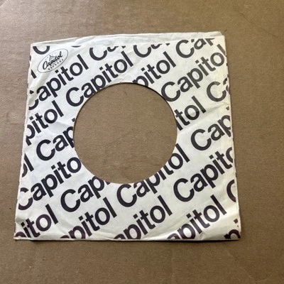 1 Company Sleeve Only Black White Dome Logo CAPITOL Records Foto 1 de 3