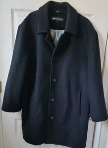 BACHRACH men Jacket COAT, Black, Wool/Nylon/Cashmere, Size XL - Picture 1 of 7